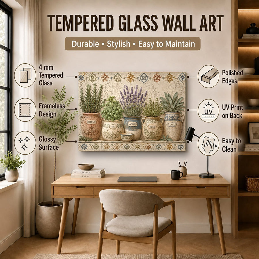Elegant flower pot glass art mounted on a gray accent wall in a luxury hotel lobby lounge.