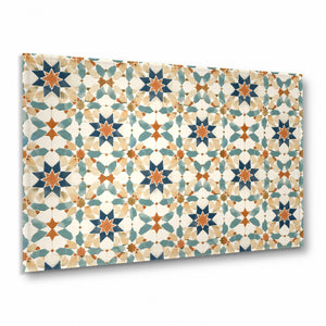 Abstract Mosaic Glass Wall Art | Modern Tempered Glass Print