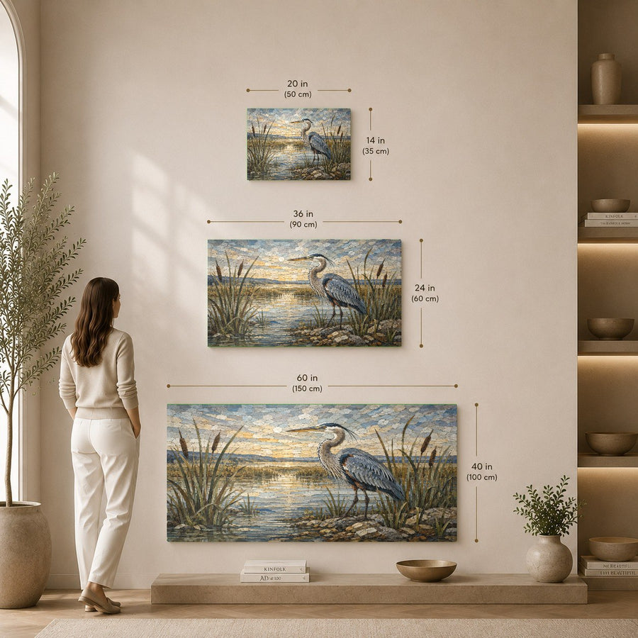 Angled view of the frameless glass wall art showing the pre-installed aluminum float hanger on the back.