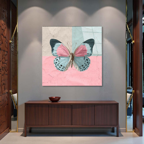 Butterfly design on a colorful abstract background