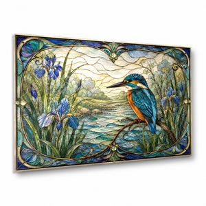 Bird River Glass Wall Art | Scenic Tempered Glass Print