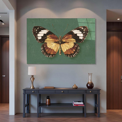 Butterfly on a green background