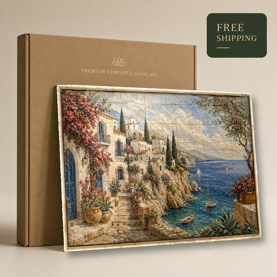 Mediterranean wall decor creating a serene atmosphere in a spa interior