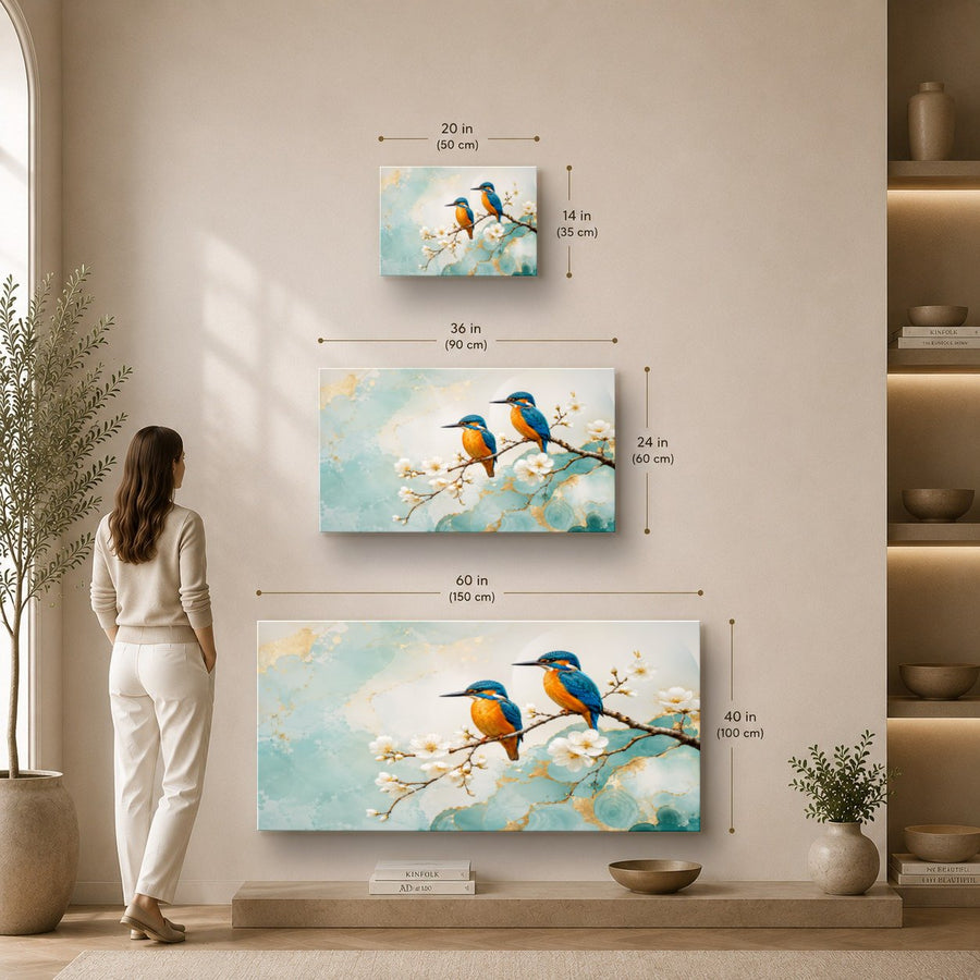 Birds Peacocks 3 tempered glass wall art displayed in a Sizes Custom Wall Art — premium UV-printed glass panel by Glass Wall Decor