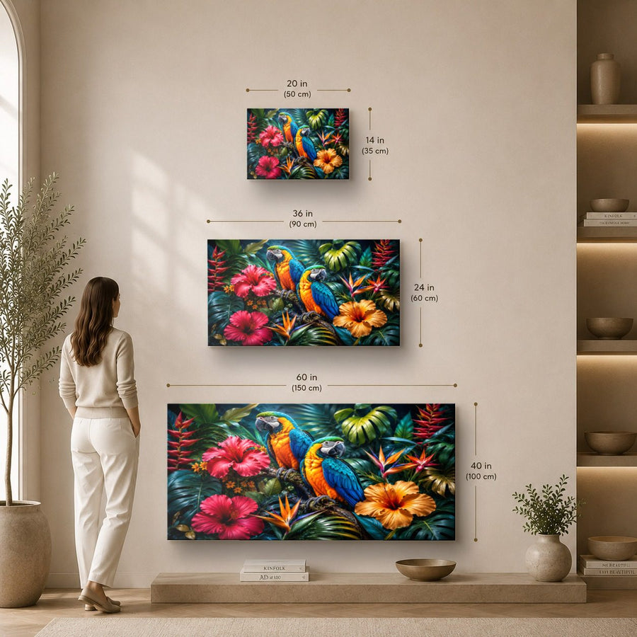 Birds Peacocks 5 tempered glass wall art displayed in a Sizes Custom Wall Art — premium UV-printed glass panel by Glass Wall Decor