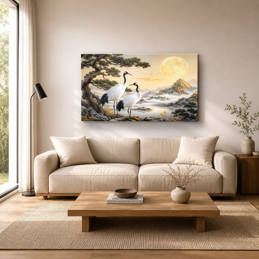 Birds Peacocks 7 tempered glass wall art displayed in a Living Room Wall Art Tempered Glass — premium UV-printed glass panel by Glass Wall Decor
