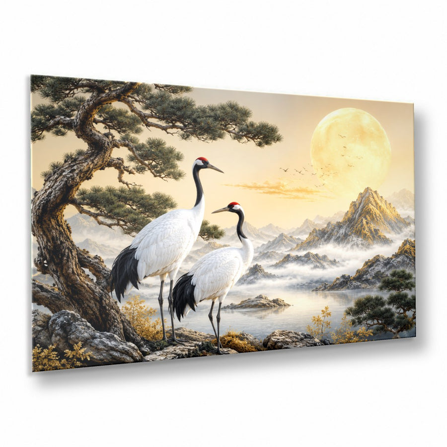Birds Peacocks 7 tempered glass wall art displayed in a Thumbnail — premium UV-printed glass panel by Glass Wall Decor