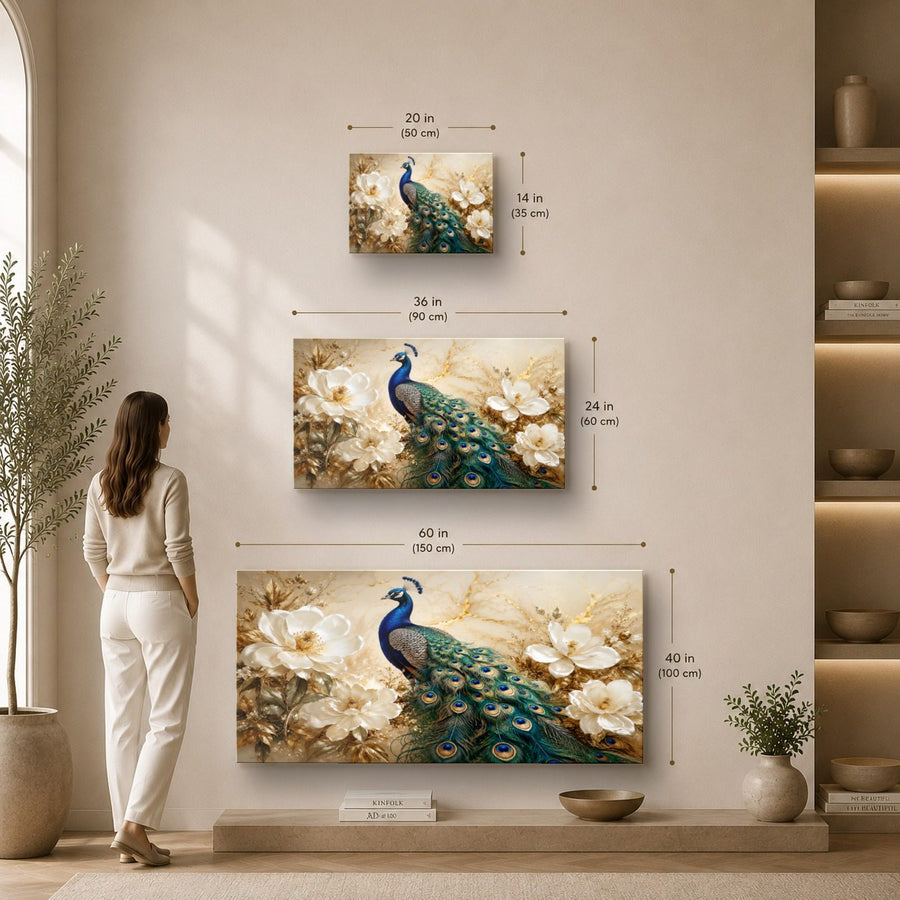 Birds Peacocks 8 tempered glass wall art displayed in a Sizes Custom Wall Art — premium UV-printed glass panel by Glass Wall Decor