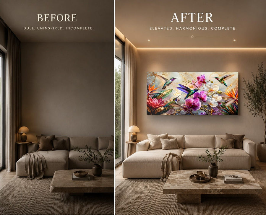 Birds Peacocks 9 tempered glass wall art displayed in a Living Room Wall Art — premium UV-printed glass panel by Glass Wall Decor