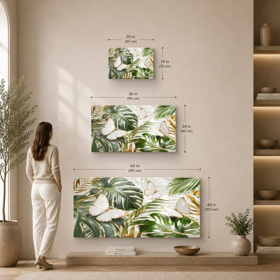 Butterflies 1 tempered glass wall art displayed in a Sizes Custom Wall Art — premium UV-printed glass panel by Glass Wall Decor