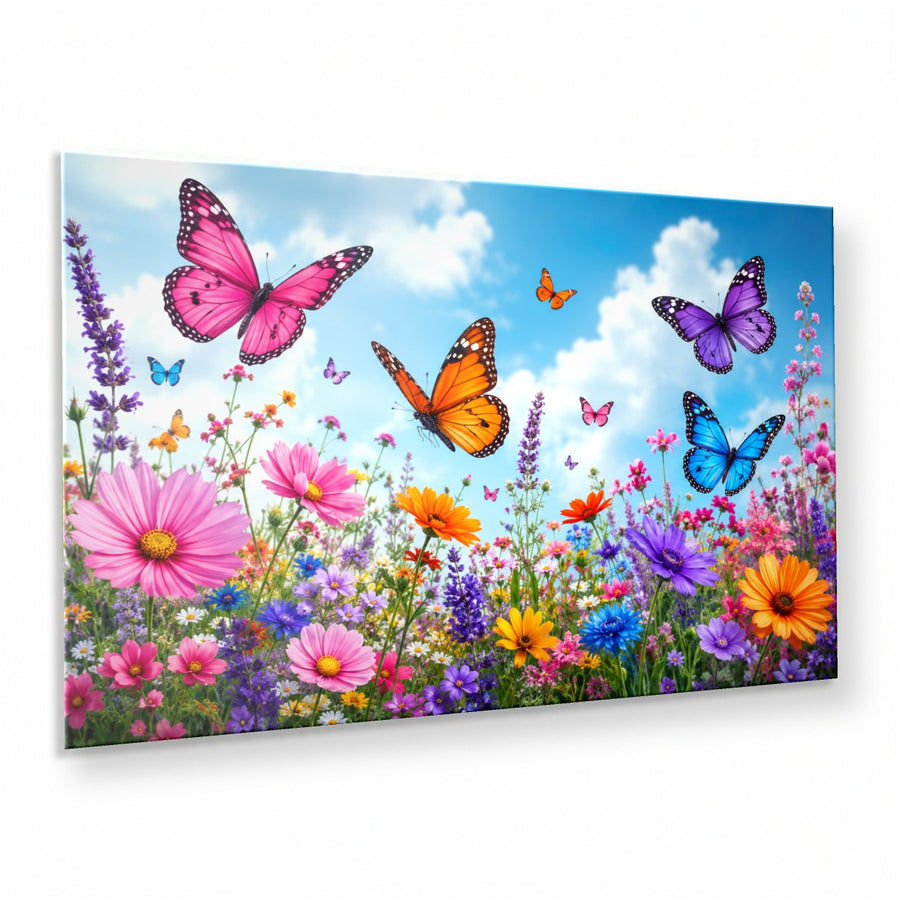 Butterflies 10 tempered glass wall art displayed in a Thumbnail — premium UV-printed glass panel by Glass Wall Decor
