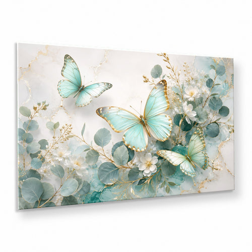 Butterflies 2 tempered glass wall art displayed in a Thumbnail — premium UV-printed glass panel by Glass Wall Decor