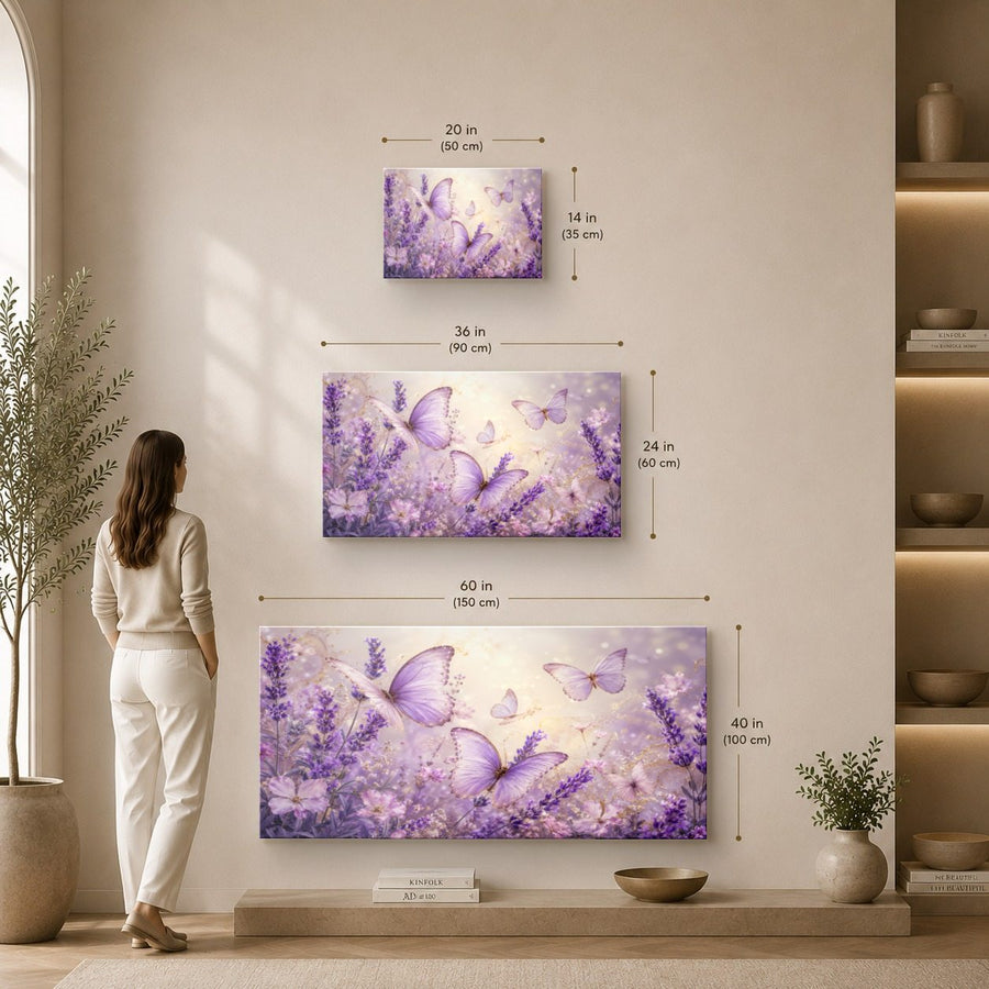 Butterflies 3 tempered glass wall art displayed in a Sizes Custom Wall Art — premium UV-printed glass panel by Glass Wall Decor