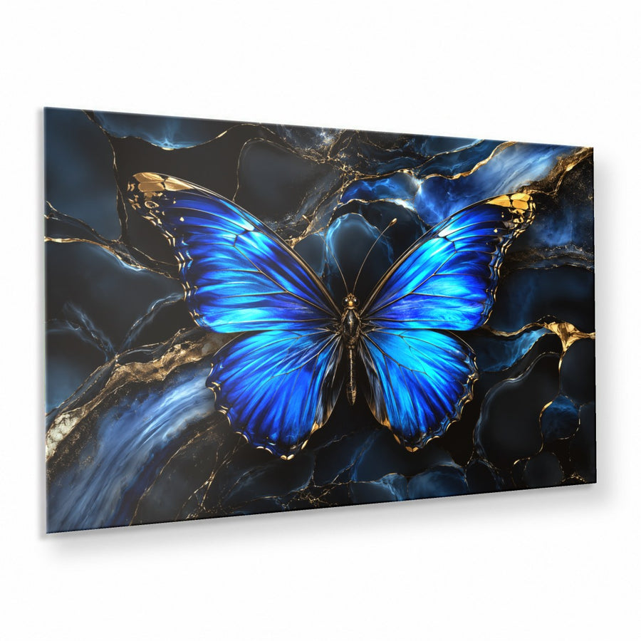 Butterflies 4 tempered glass wall art displayed in a Thumbnail — premium UV-printed glass panel by Glass Wall Decor