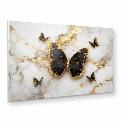 Butterflies 5 tempered glass wall art displayed in a Thumbnail — premium UV-printed glass panel by Glass Wall Decor