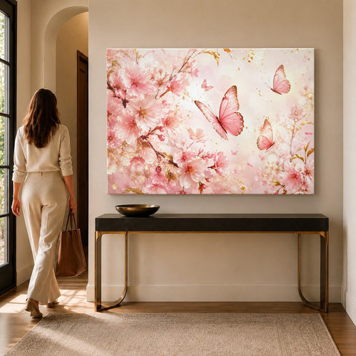 Butterflies 6 tempered glass wall art displayed in a Thumbnail — premium UV-printed glass panel by Glass Wall Decor