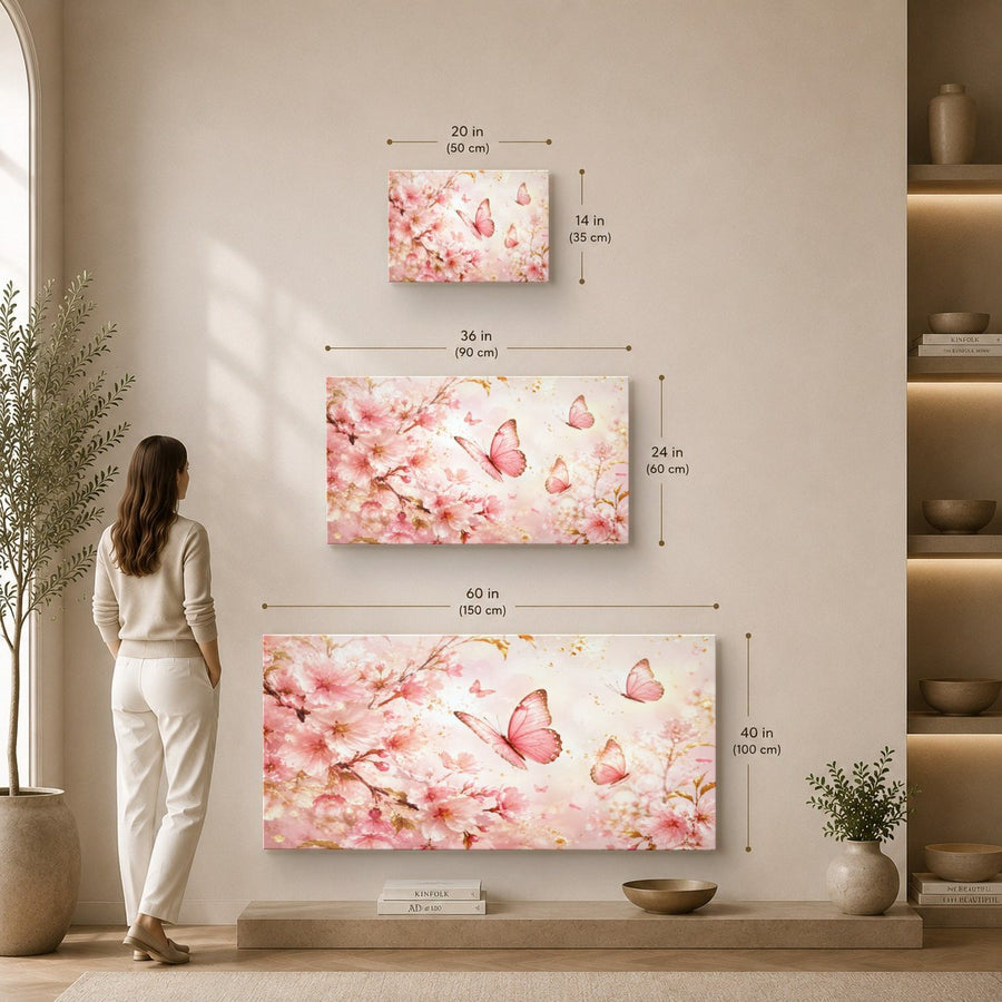 Butterflies 6 tempered glass wall art displayed in a Sizes Custom Wall Art — premium UV-printed glass panel by Glass Wall Decor