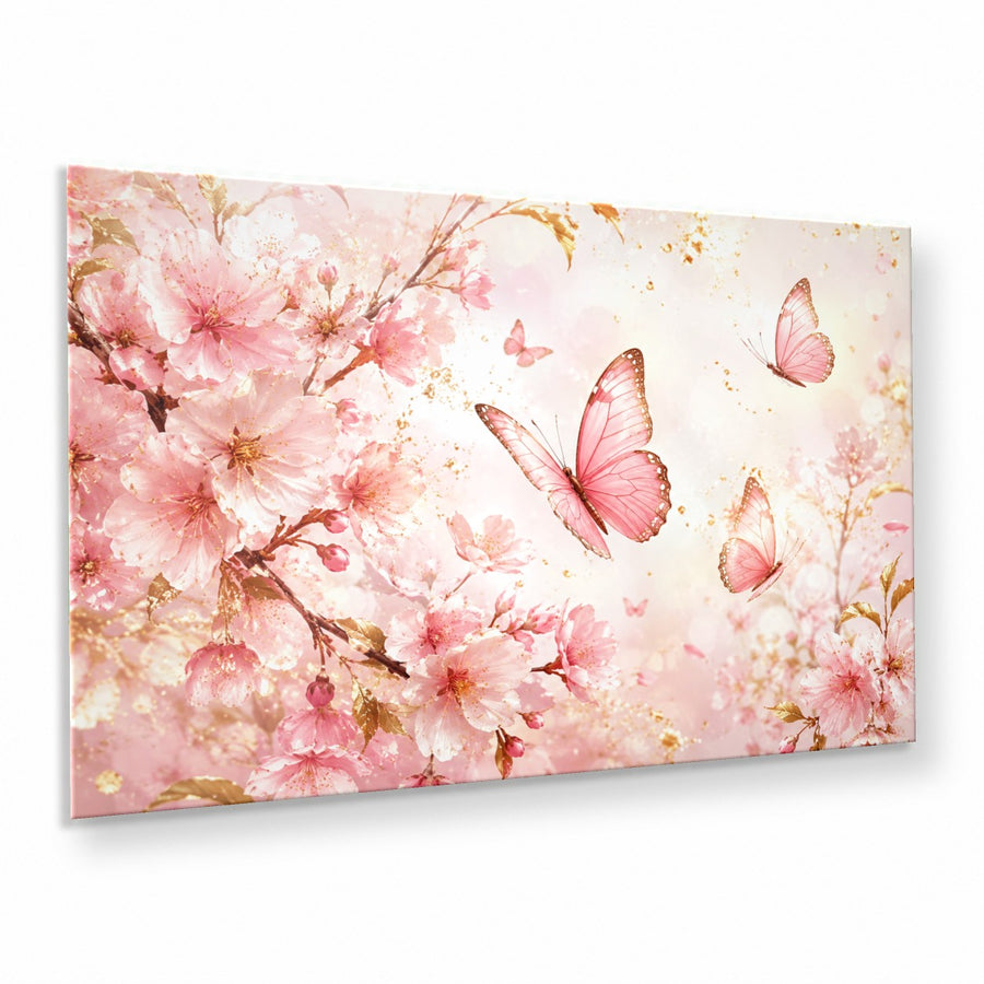 Butterflies 6 tempered glass wall art displayed in a Thumbnail — premium UV-printed glass panel by Glass Wall Decor