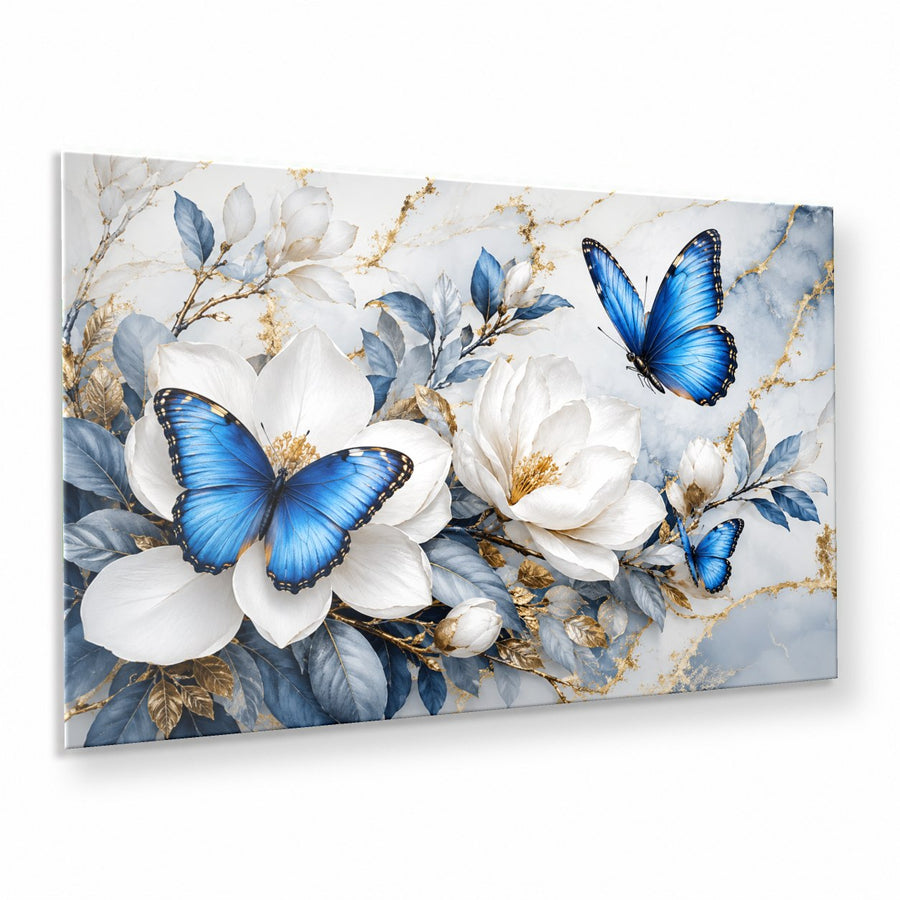 Butterflies 7 tempered glass wall art displayed in a Thumbnail — premium UV-printed glass panel by Glass Wall Decor