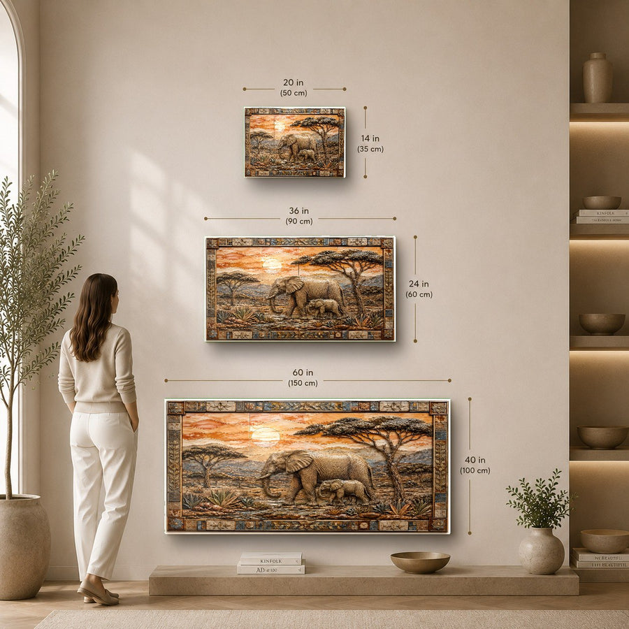 Wild animal glass print styled in an executive boardroom with contemporary furniture