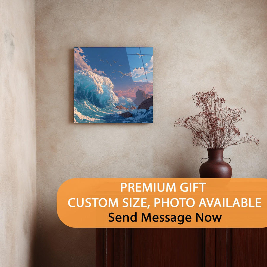 Custom size glass wall art