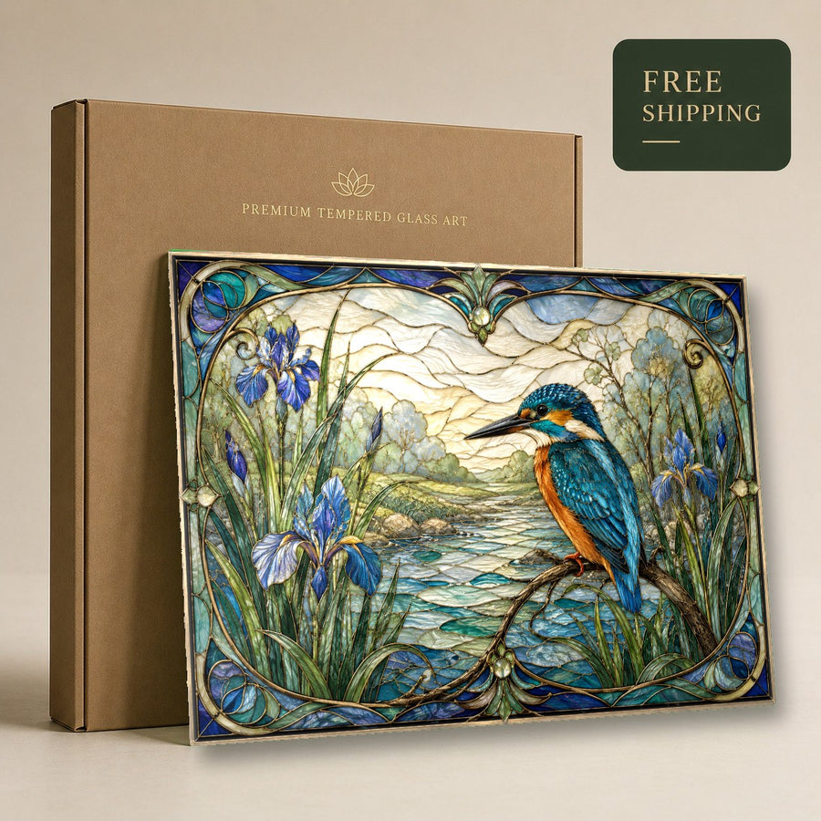 Bird River wall art showcased in a sophisticated home spa interior design setting