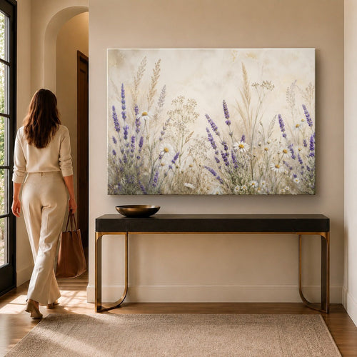 Floral 2 tempered glass wall art displayed in a Thumbnail — premium UV-printed glass panel by Glass Wall Decor