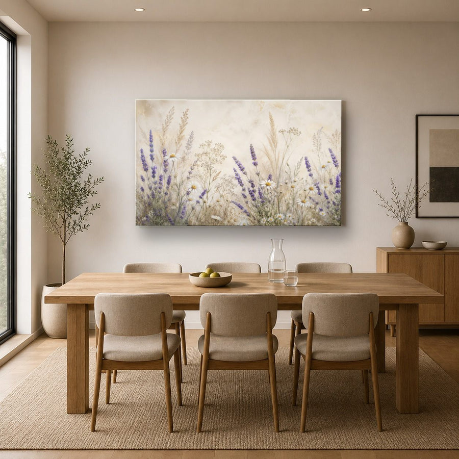 Floral 2 tempered glass wall art displayed in a Kitchen Glass Wall Art Decor — premium UV-printed glass panel by Glass Wall Decor
