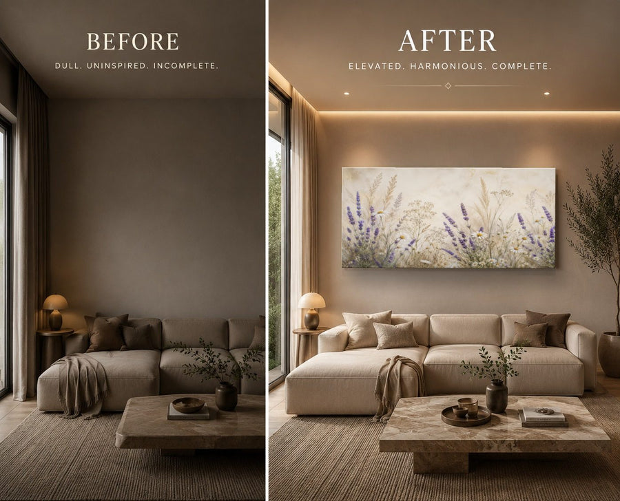 Floral 2 tempered glass wall art displayed in a Living Room Wall Art — premium UV-printed glass panel by Glass Wall Decor