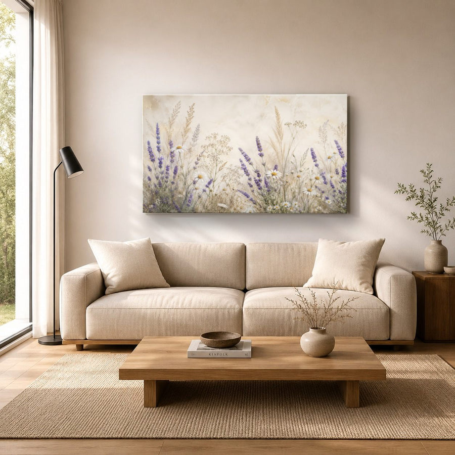 Floral 2 tempered glass wall art displayed in a Living Room Wall Art Tempered Glass — premium UV-printed glass panel by Glass Wall Decor