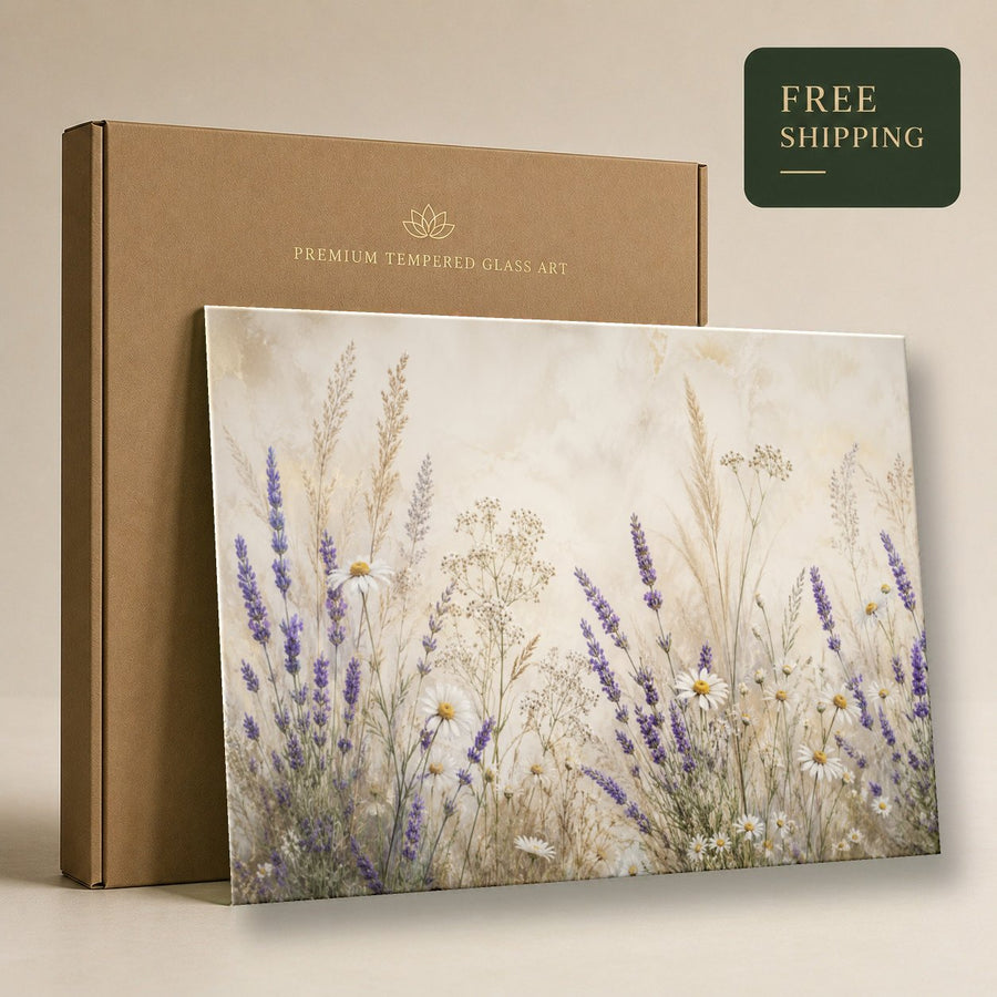Floral 2 tempered glass wall art displayed in a Tempered Glass Wall Art — premium UV-printed glass panel by Glass Wall Decor