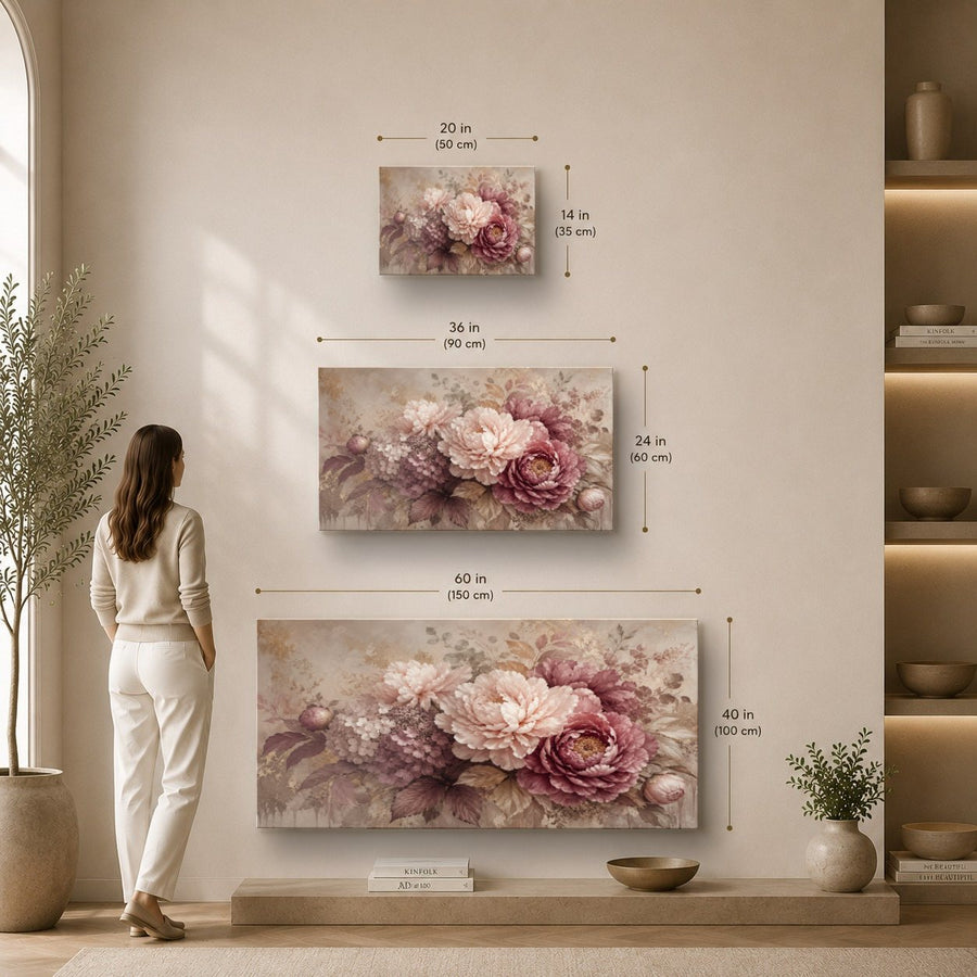 Floral 3 tempered glass wall art displayed in a Sizes Custom Wall Art — premium UV-printed glass panel by Glass Wall Decor