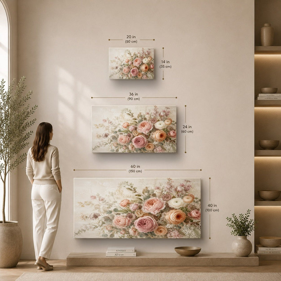 Floral 4 tempered glass wall art displayed in a Sizes Custom Wall Art — premium UV-printed glass panel by Glass Wall Decor