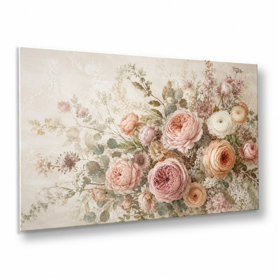Floral 4 tempered glass wall art displayed in a Thumbnail — premium UV-printed glass panel by Glass Wall Decor