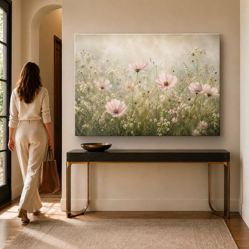 Floral 6 tempered glass wall art displayed in a Thumbnail — premium UV-printed glass panel by Glass Wall Decor