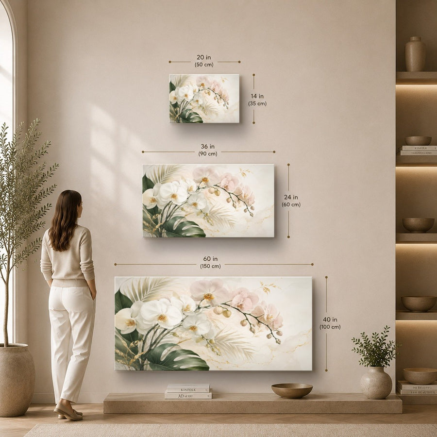 Floral 7 tempered glass wall art displayed in a Sizes Custom Wall Art — premium UV-printed glass panel by Glass Wall Decor