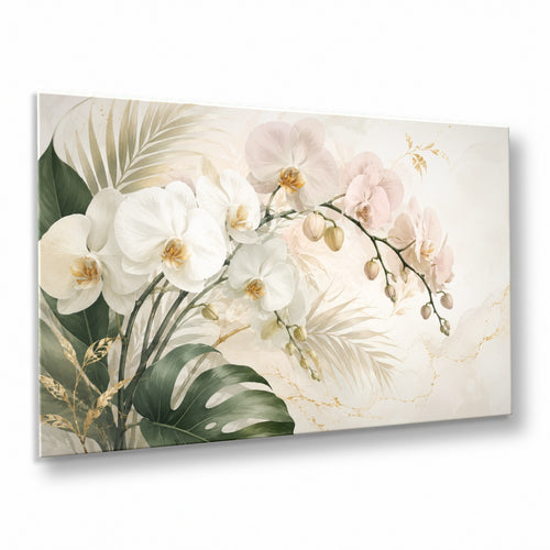 Floral 7 tempered glass wall art displayed in a Thumbnail — premium UV-printed glass panel by Glass Wall Decor