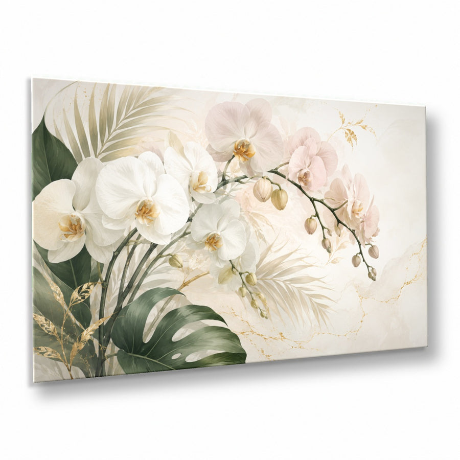 Floral 7 tempered glass wall art displayed in a Thumbnail — premium UV-printed glass panel by Glass Wall Decor