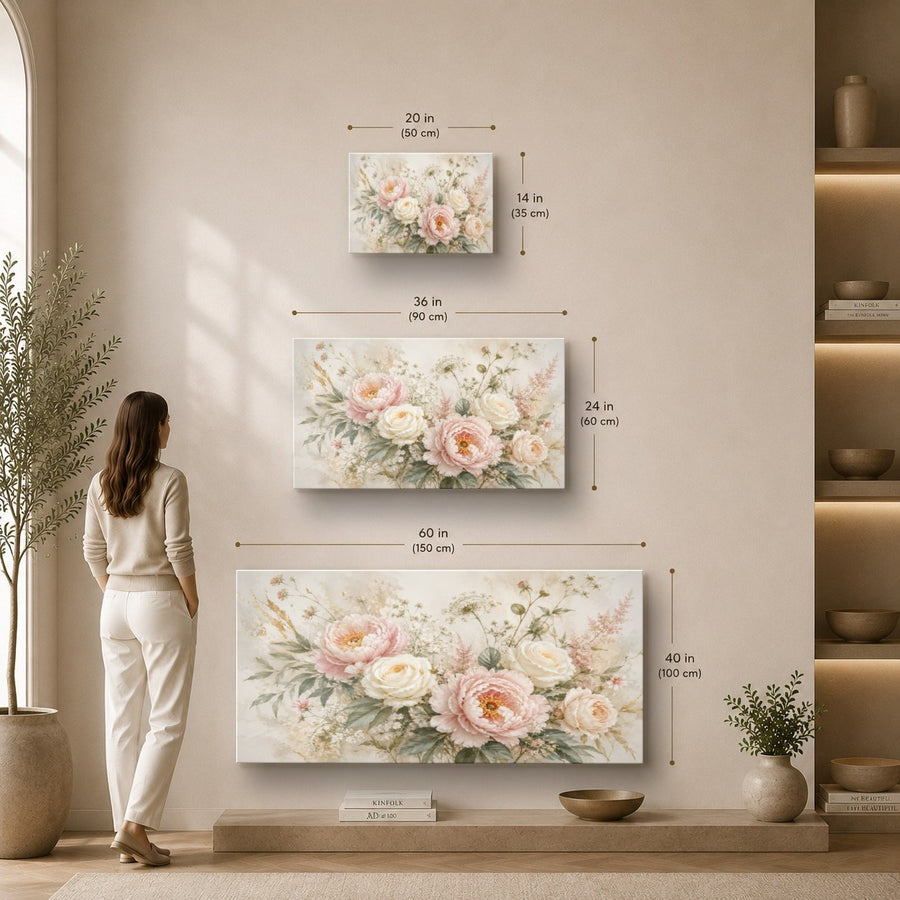 Floral 9 tempered glass wall art displayed in a Sizes Custom Wall Art — premium UV-printed glass panel by Glass Wall Decor
