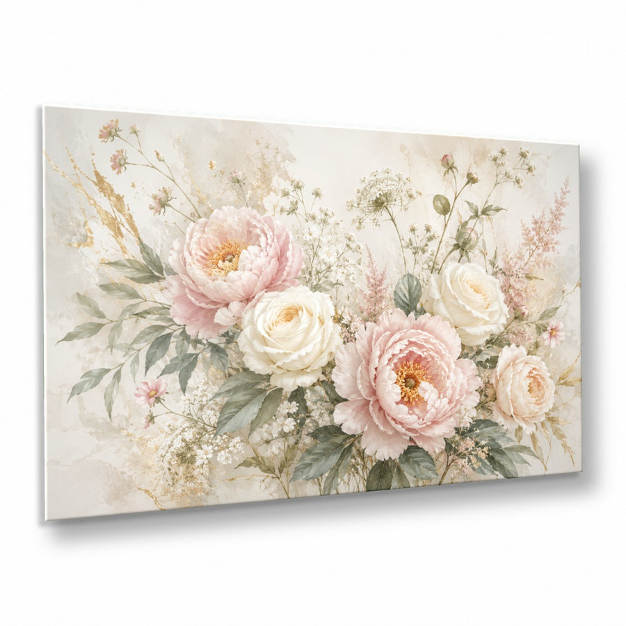 Floral 9 tempered glass wall art displayed in a Thumbnail — premium UV-printed glass panel by Glass Wall Decor