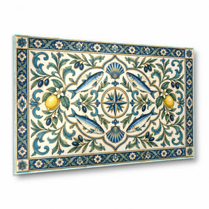 Abstract Waves Glass Wall Art | Modern Tempered Glass Print