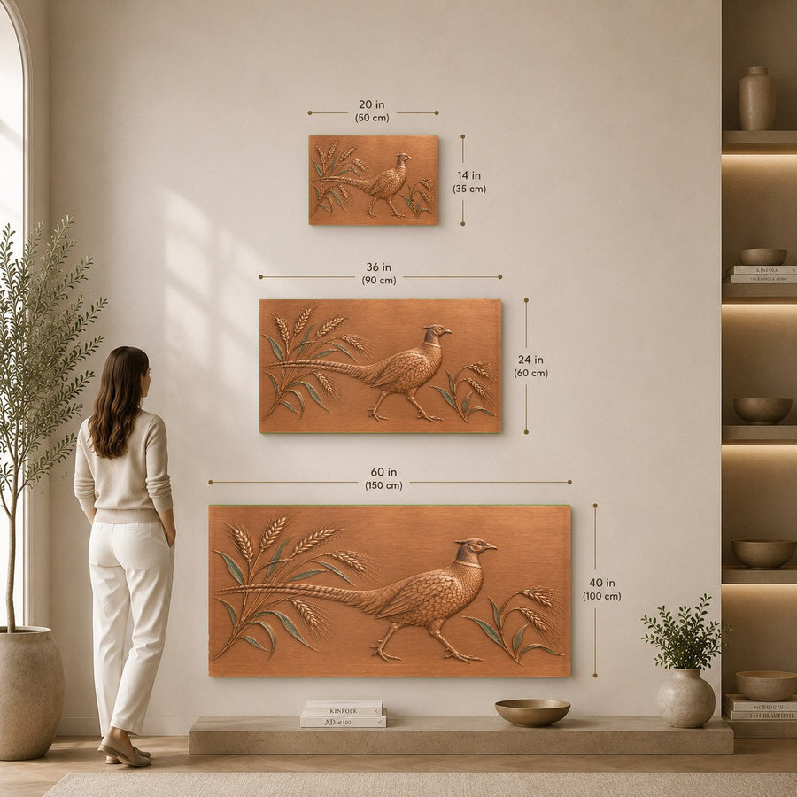 Bird tempered glass print featured in a boutique hotel lobby accent wall