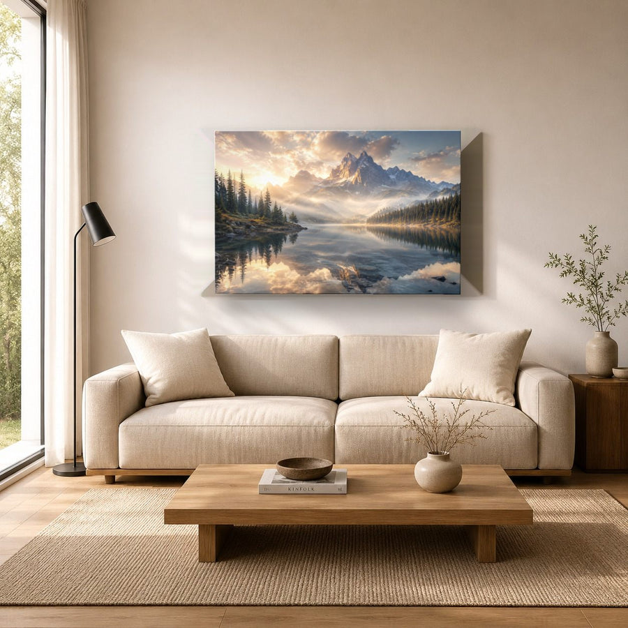 Nature Landscapes 10 tempered glass wall art displayed in a Living Room Wall Art Tempered Glass — premium UV-printed glass panel by Glass Wall Decor