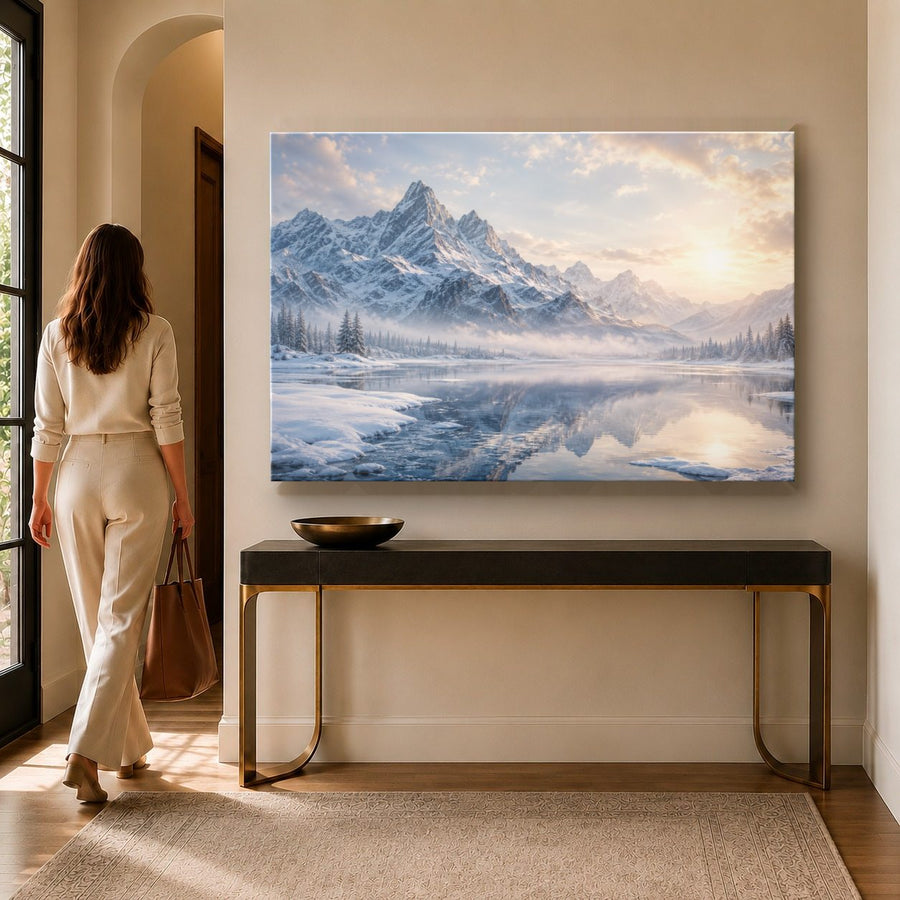 Nature Landscapes 2 tempered glass wall art displayed in a Entryway Wall Art — premium UV-printed glass panel by Glass Wall Decor