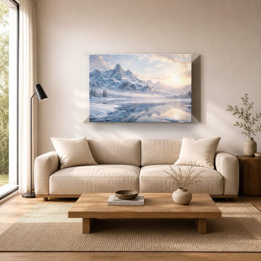 Nature Landscapes 2 tempered glass wall art displayed in a Living Room Wall Art Tempered Glass — premium UV-printed glass panel by Glass Wall Decor