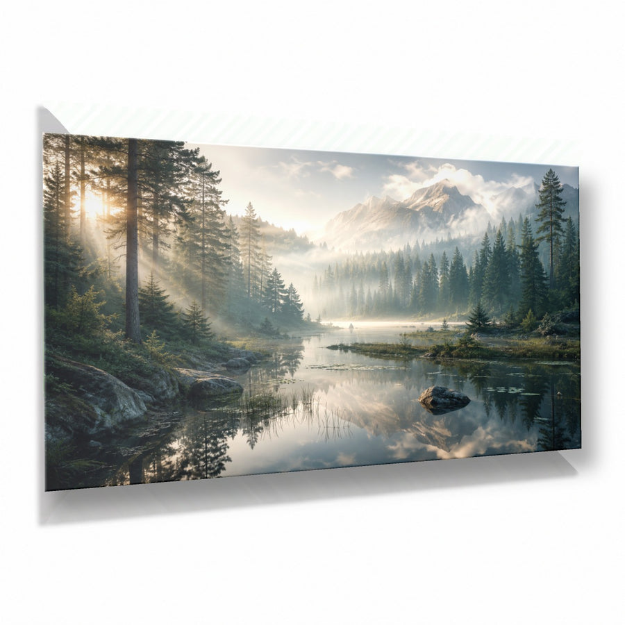 Nature Landscapes 3 tempered glass wall art displayed in a Thumbnail — premium UV-printed glass panel by Glass Wall Decor