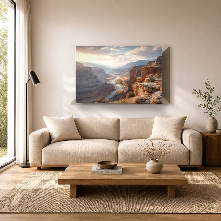 Nature Landscapes 4 tempered glass wall art displayed in a Living Room Wall Art Tempered Glass — premium UV-printed glass panel by Glass Wall Decor
