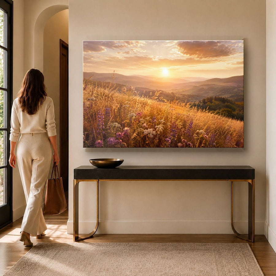Nature Landscapes 5 tempered glass wall art displayed in a Entryway Wall Art — premium UV-printed glass panel by Glass Wall Decor