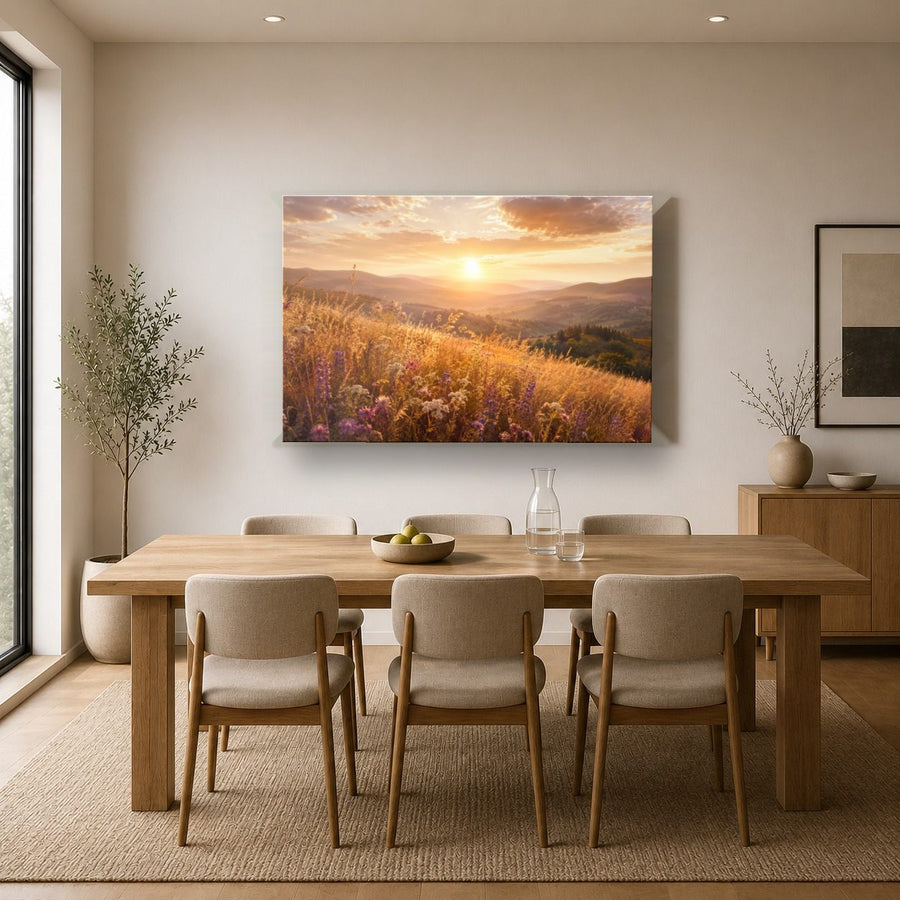 Nature Landscapes 5 tempered glass wall art displayed in a Kitchen Glass Wall Art Decor — premium UV-printed glass panel by Glass Wall Decor