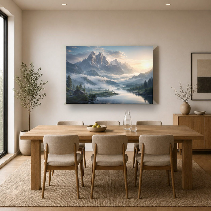 Nature Landscapes 6 tempered glass wall art displayed in a Kitchen Glass Wall Art Decor — premium UV-printed glass panel by Glass Wall Decor